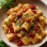 Creamy Vegan Red Pepper Pasta with Blistered Tomatoes Recipe