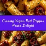 Creamy Vegan Red Pepper Pasta with Blistered Tomatoes Recipe