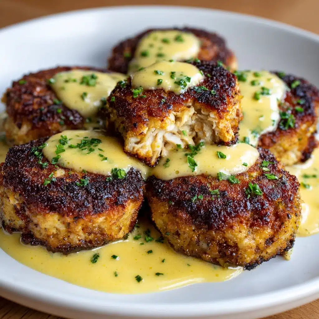 Cheddar Bay Crab Cakes with Lemon Butter Drizzle Recipe - Recipe Image