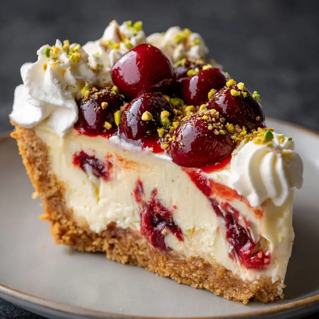 Luscious Lemon-Lime Cherry Pistachio Cheesecake Recipe - Recipe Image