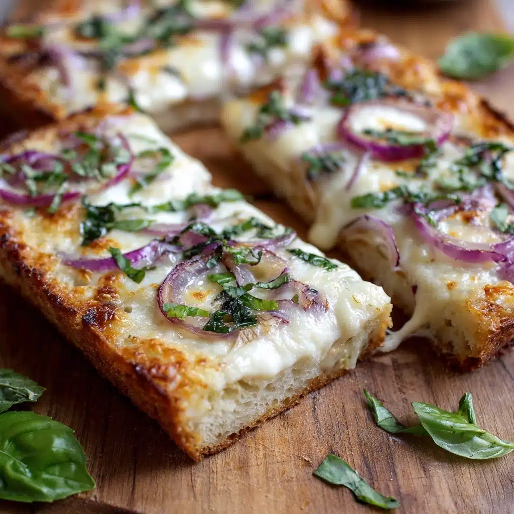 Chicken Alfredo Garlic Bread Pizza Recipe - Recipe Image
