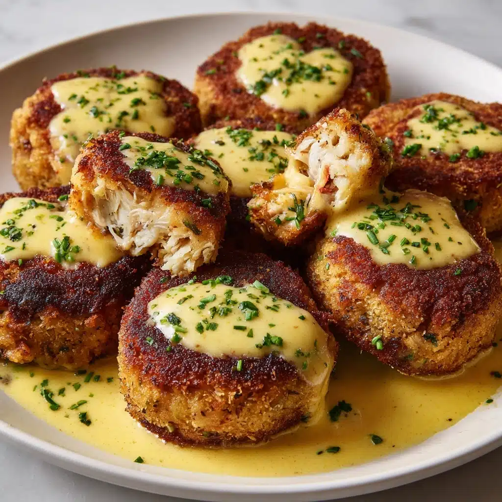Cheddar Bay Crab Cakes with Lemon Butter Drizzle Recipe - Recipe Image
