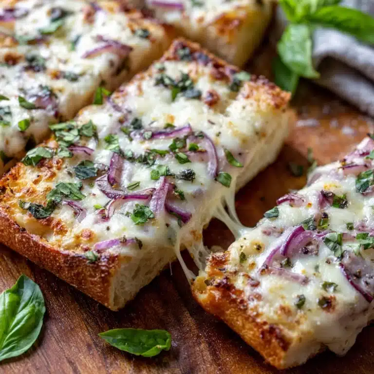 Chicken Alfredo Garlic Bread Pizza Recipe