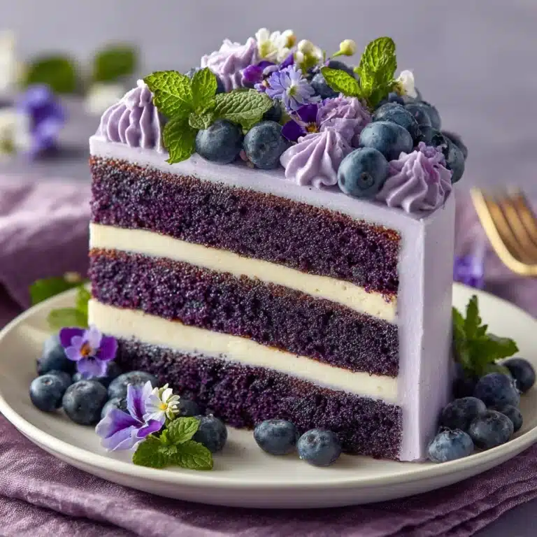 Purple Velvet Cake with Cream Cheese Frosting Recipe