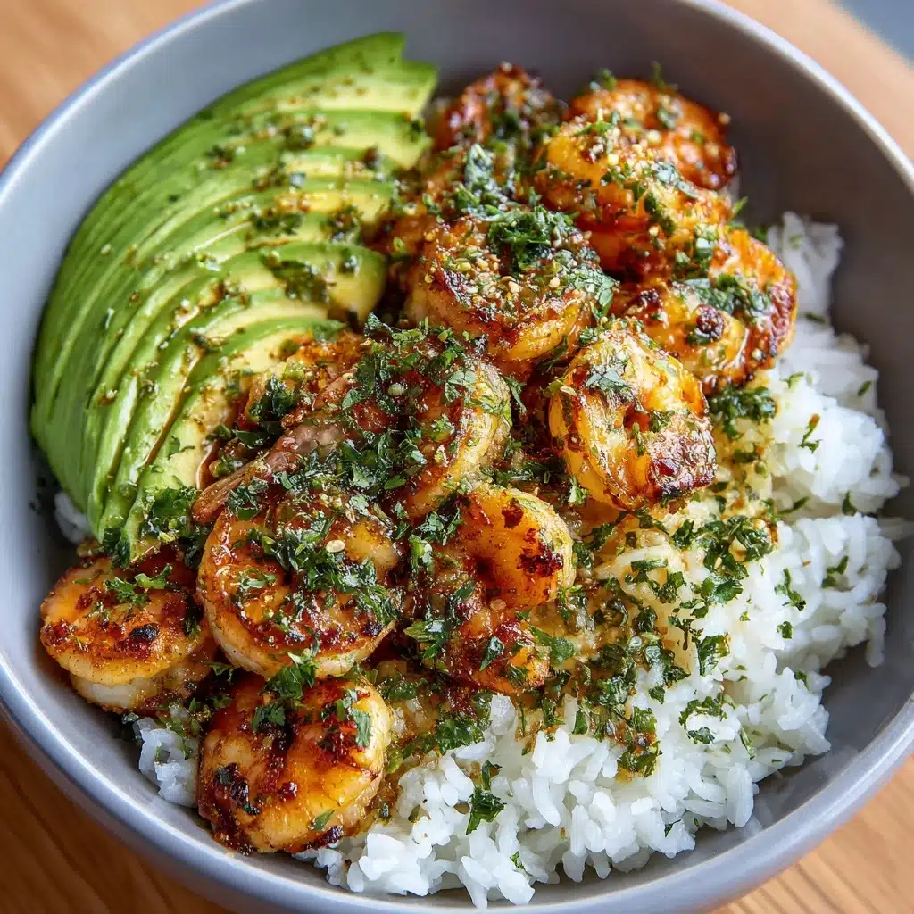 Spicy Shrimp and Avocado Rice Bowl Recipe - Recipe Image