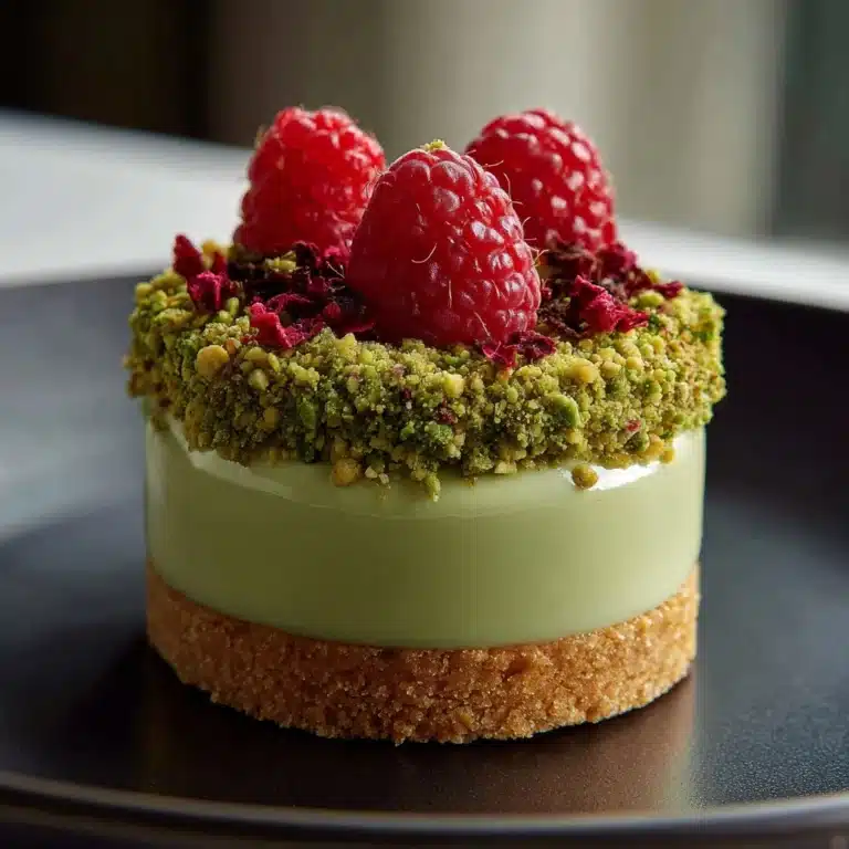 Pistachio & Raspberry Cheesecake Domes Recipe