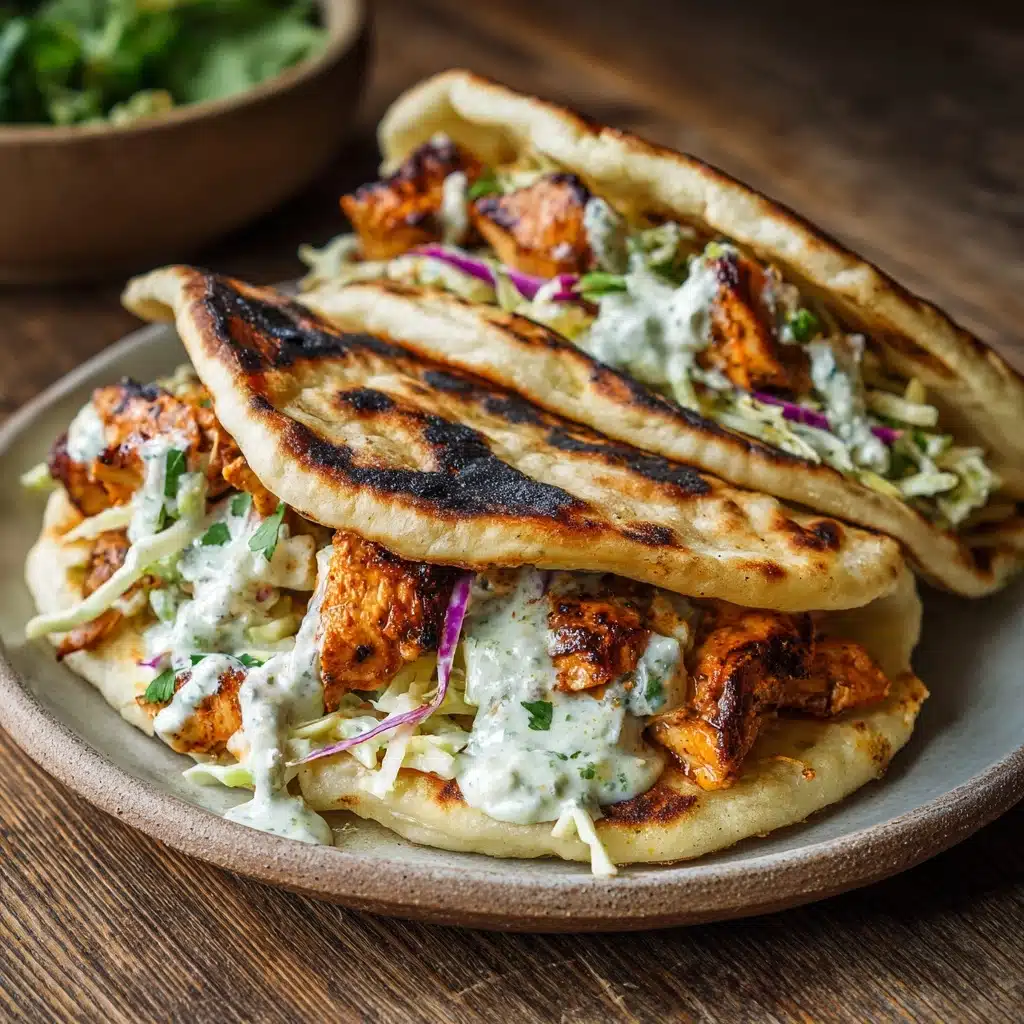 Sheet Pan Chicken Pitas with Herby Ranch Slaw Recipe