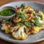 Parmesan Pesto Roasted Cauliflower Recipe