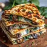 Baked Spinach Mushroom Quesadillas Recipe