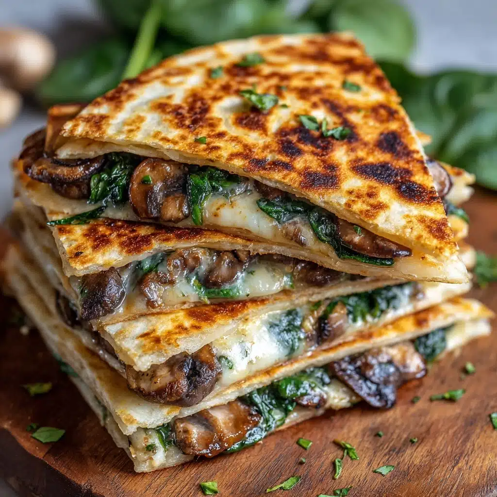 Baked Spinach Mushroom Quesadillas Recipe