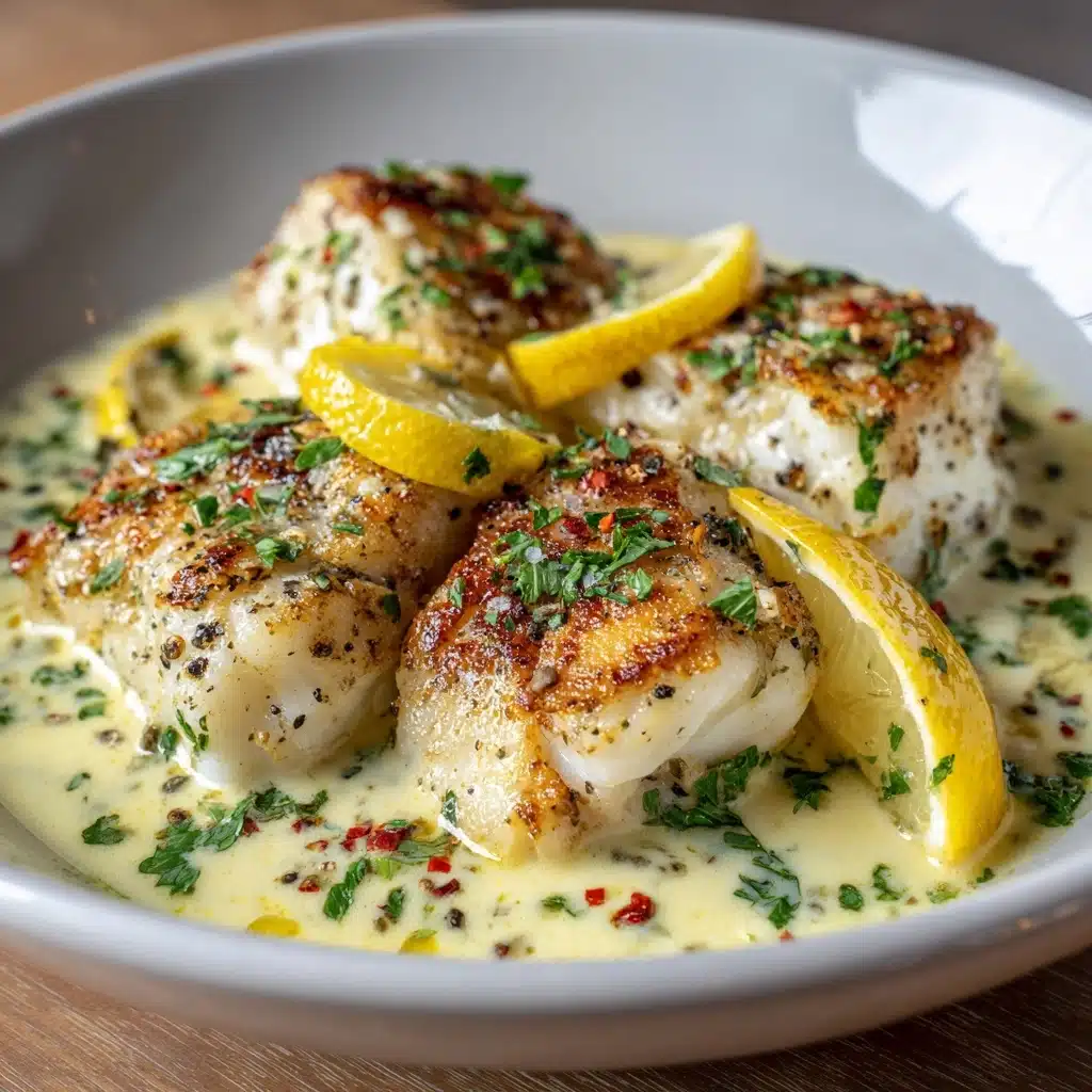 Baked Cod in Coconut Lemon Cream Sauce Recipe