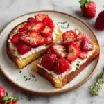 Roasted Strawberry Whipped Ricotta Toast Recipe