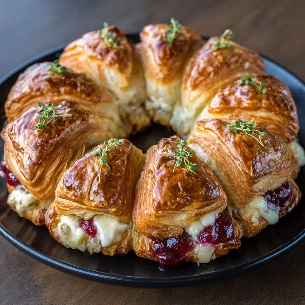 Savory Turkey and Cranberry Crescent Ring Recipe - Recipe Image