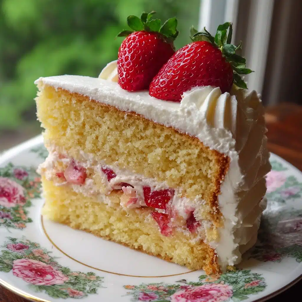 Strawberry Butter Cake Recipe - Recipe Image
