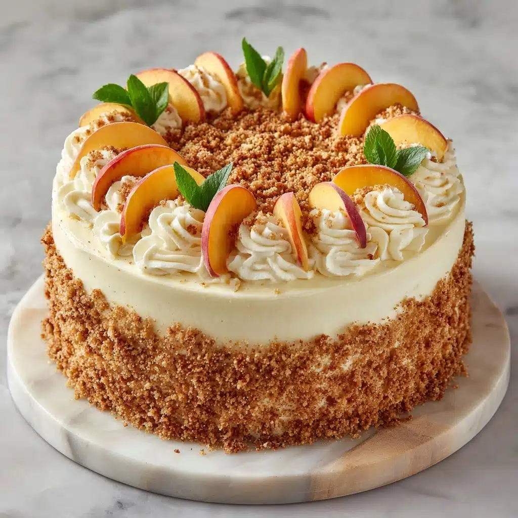 Easy Brown Sugar Peach Cake Recipe - Recipe Image