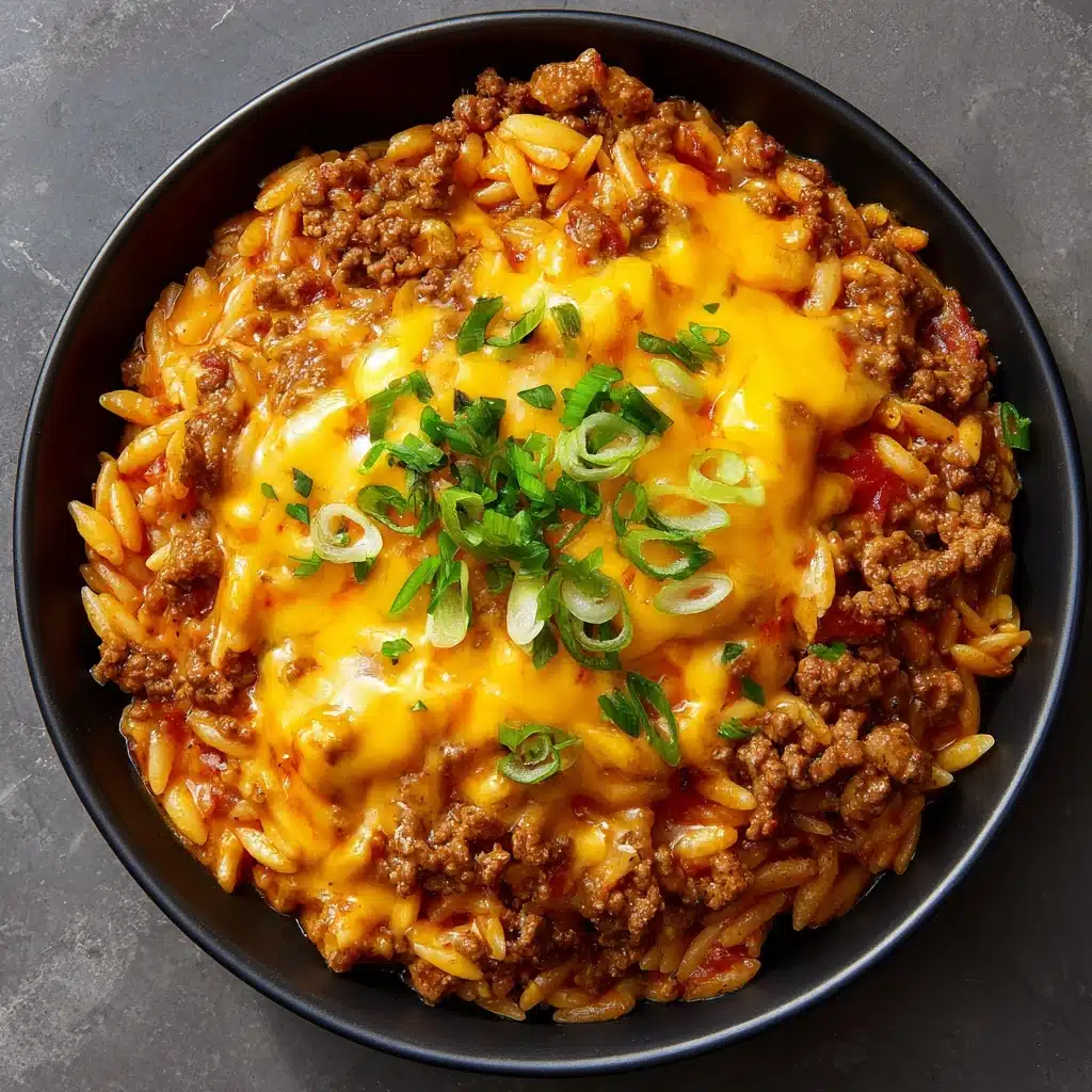 One-Pot Cheeseburger Orzo Skillet Recipe