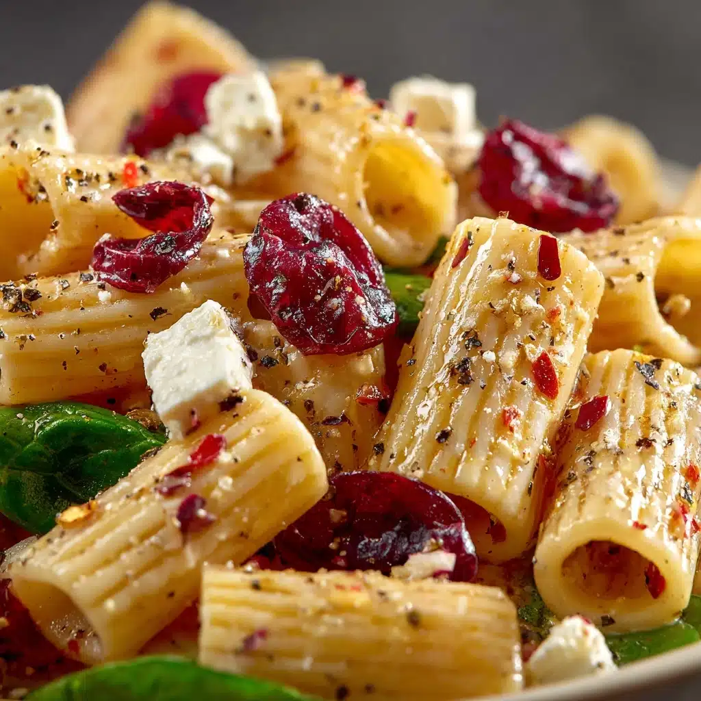 Feta & Cranberry Rigatoni Salad with Lemon Vinaigrette Recipe - Recipe Image