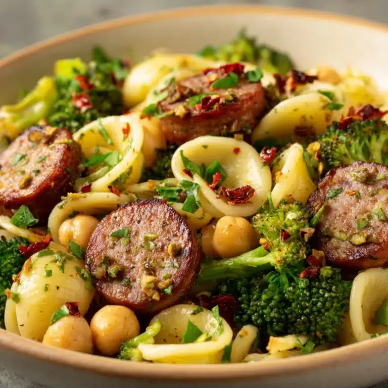 One Pot Orecchiette with Sausage and Broccoli Recipe