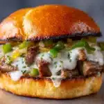 Philly Cheese Steak Burgers Recipe