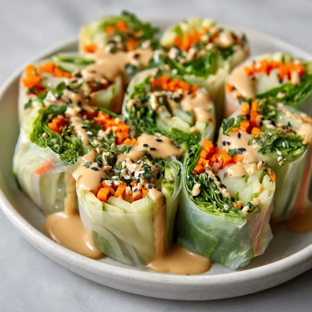 Hearty Veggie Rolls with Peanut Sauce Recipe - Recipe Image