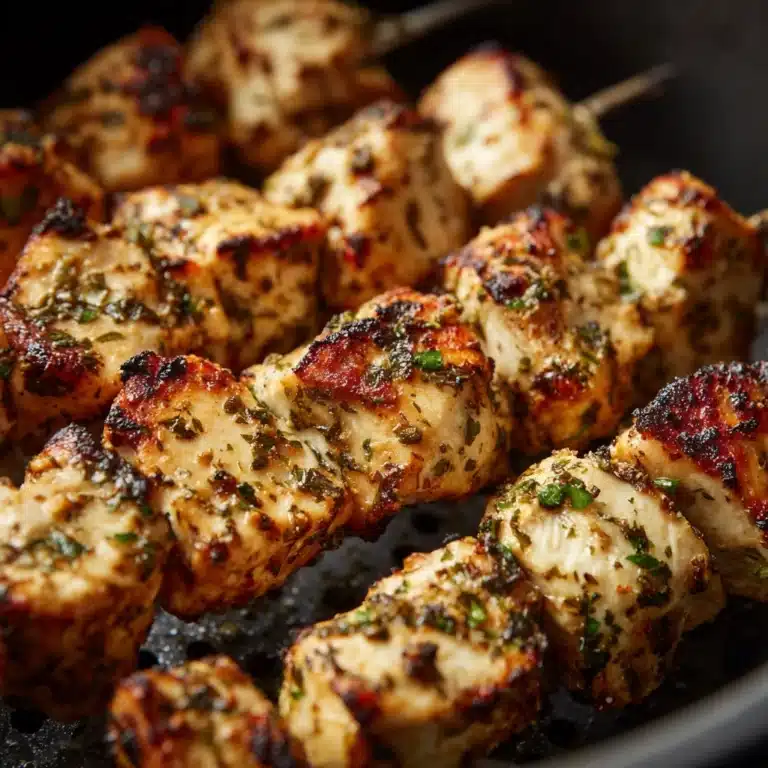 Air Fryer Garlic Parmesan Chicken Skewers Recipe