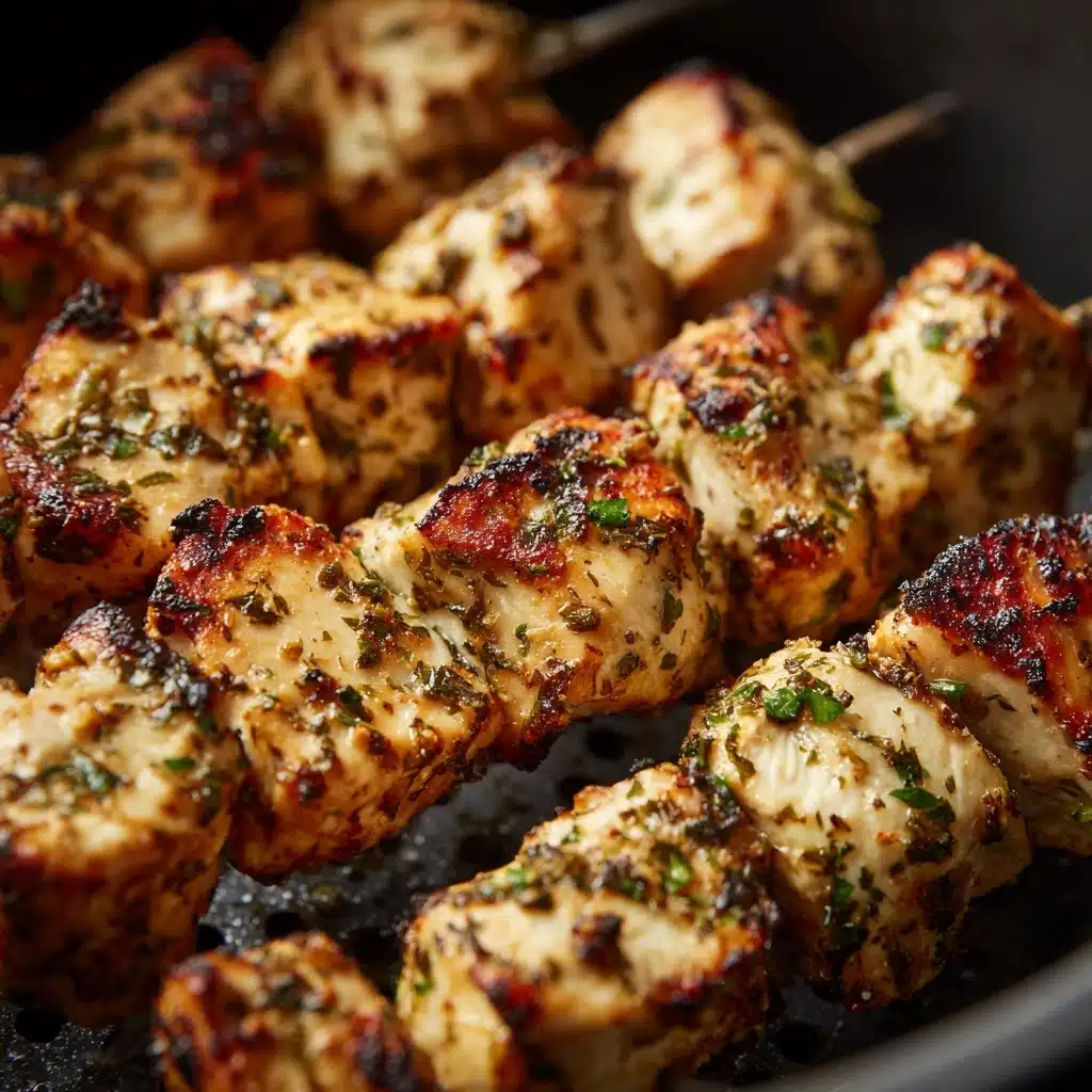 Air Fryer Garlic Parmesan Chicken Skewers Recipe - Recipe Image
