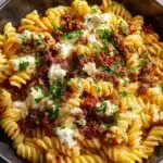 Loaded Cheeseburger Alfredo Pasta Recipe