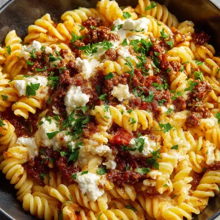 Loaded Cheeseburger Alfredo Pasta Recipe