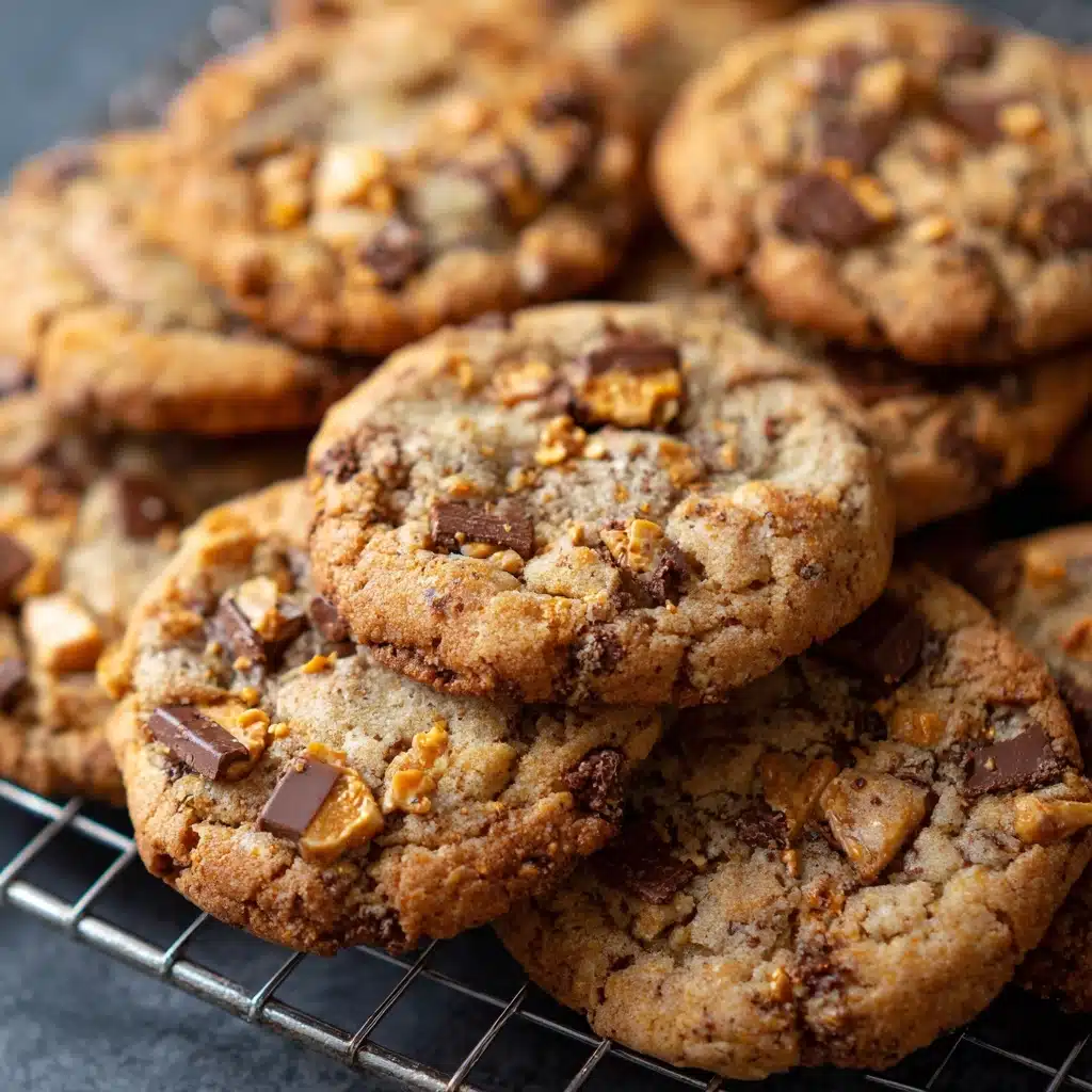 Thick and Chewy Peanut Butter Butterfinger Cookies Recipe