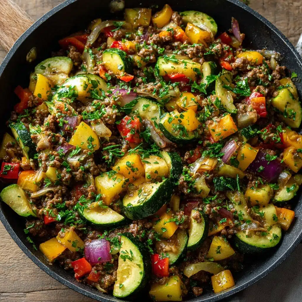 Mediterranean Ground Beef Stir Fry Recipe - Recipe Image
