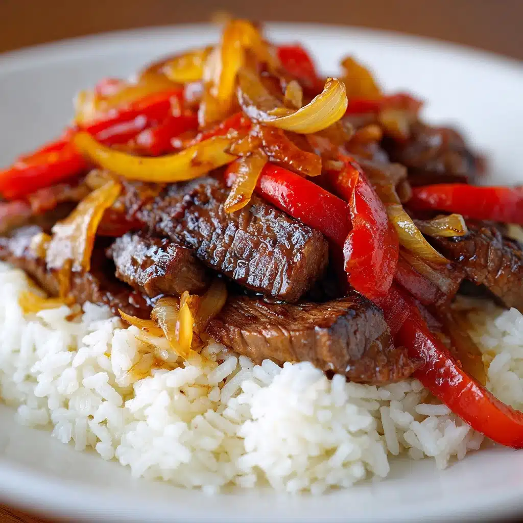 Sizzling Chinese Pepper Steak with Onions Recipe - Recipe Image