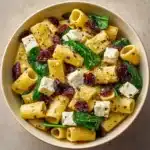 Feta & Cranberry Rigatoni Salad with Lemon Vinaigrette Recipe