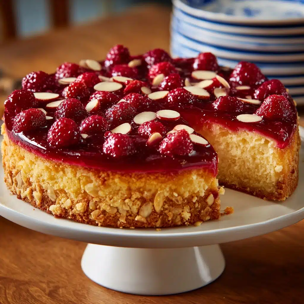 Raspberry and Almond Upside-Down Cake Recipe - Recipe Image