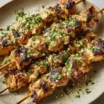 Easy Garlic Parmesan Chicken Skewers Recipe