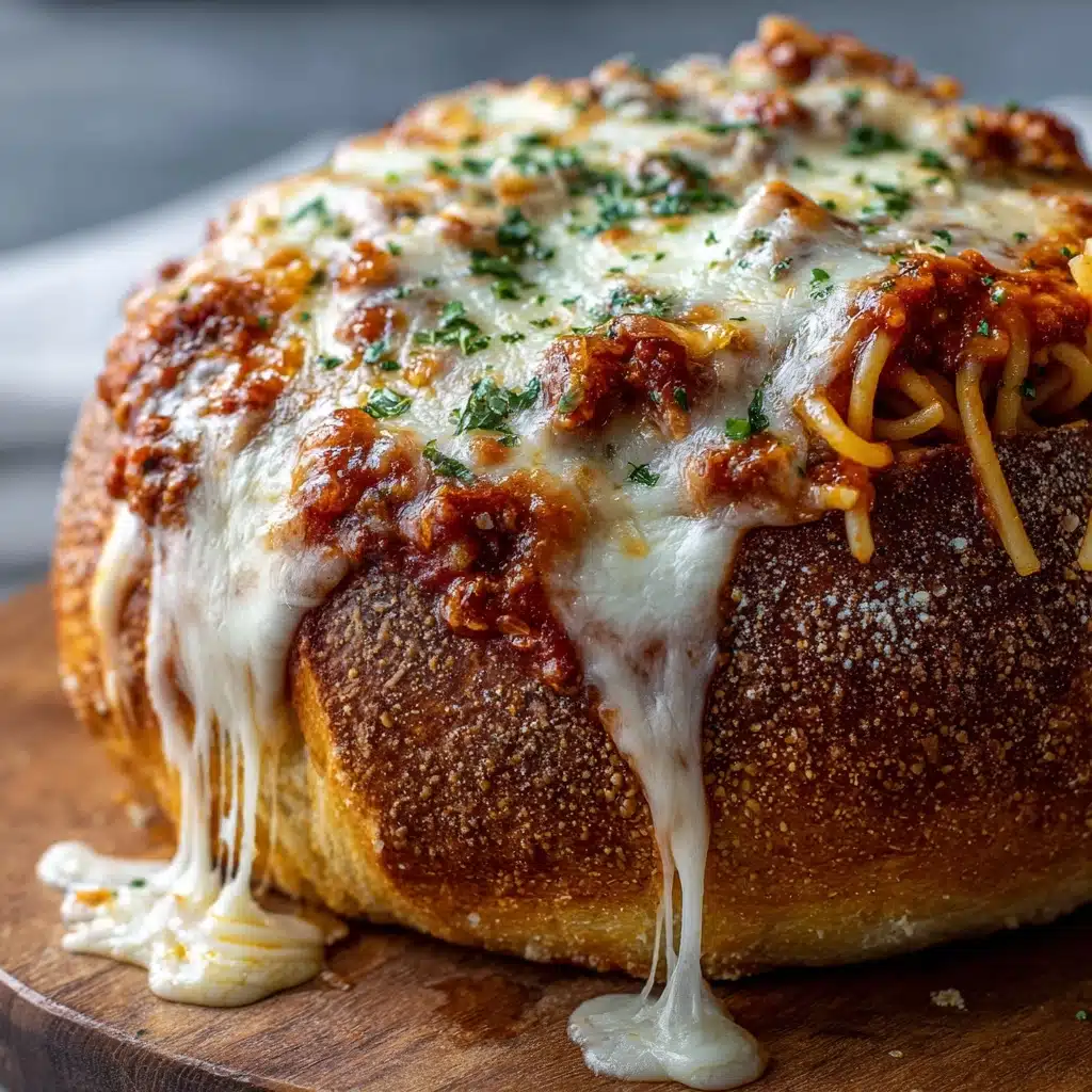 Easy Cheesy Bread Bowl Spaghetti Recipe Delight Recipe