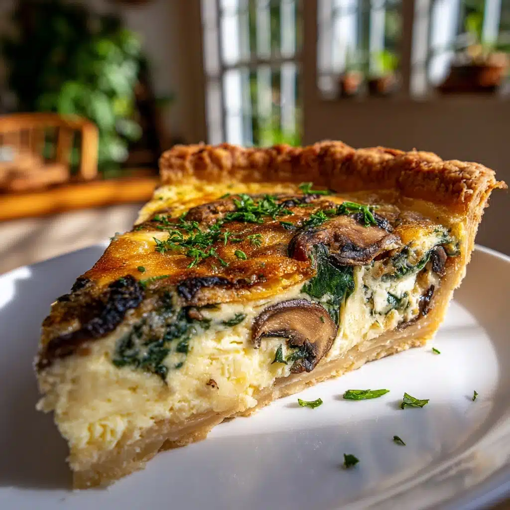 Spinach & Mushroom Quiche Recipe - Recipe Image