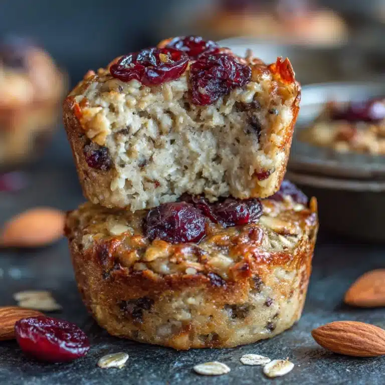 Cherry Almond Baked Oatmeal Cups Recipe