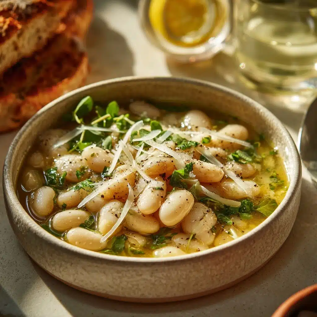 Brothy White Beans with Parmesan & Lemon Recipe