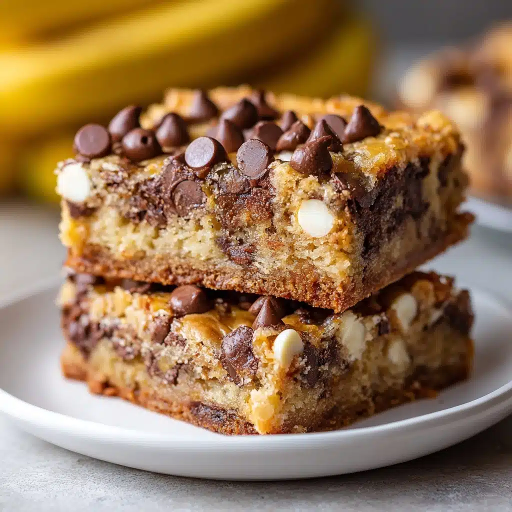 Peanut Butter Chocolate Chip Banana Bars Recipe - Recipe Image