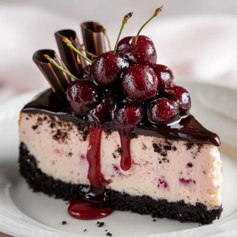 Chocolate Cherry No-Bake Cheesecake Recipe