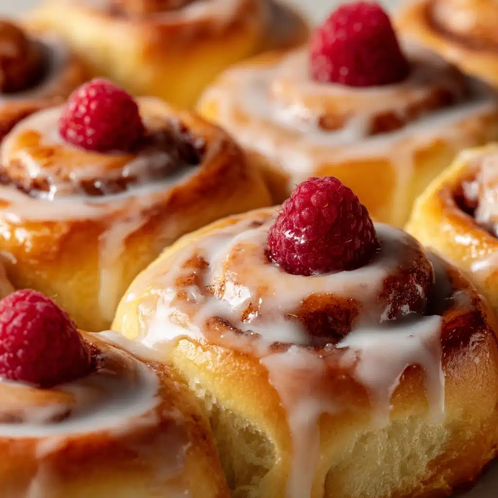 Raspberry Cinnamon Rolls with Lemon Glaze Recipe