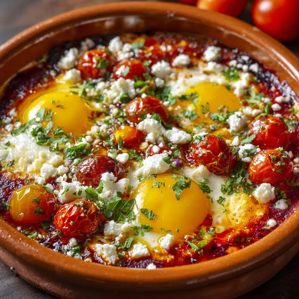 Mediterranean Baked Feta Eggs Recipe