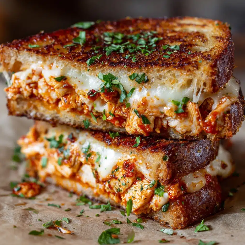 Lazy Chicken Parmesan Grilled Cheese Recipe - Recipe Image