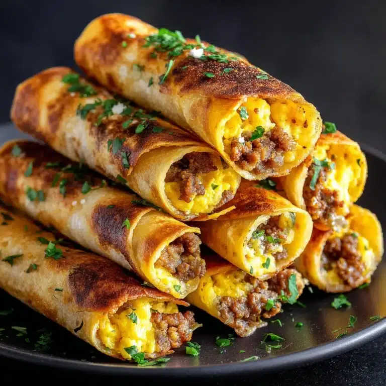 Egg and Sausage Breakfast Taquitos Recipe