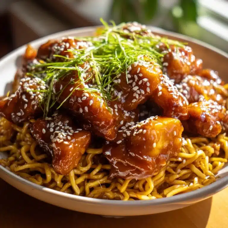 Quick & Sassy Honey Garlic Chicken Lo Mein Recipe
