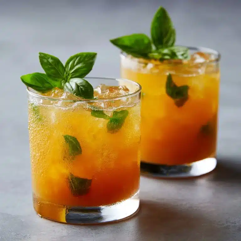 Peach Basil Iced Tea Recipe