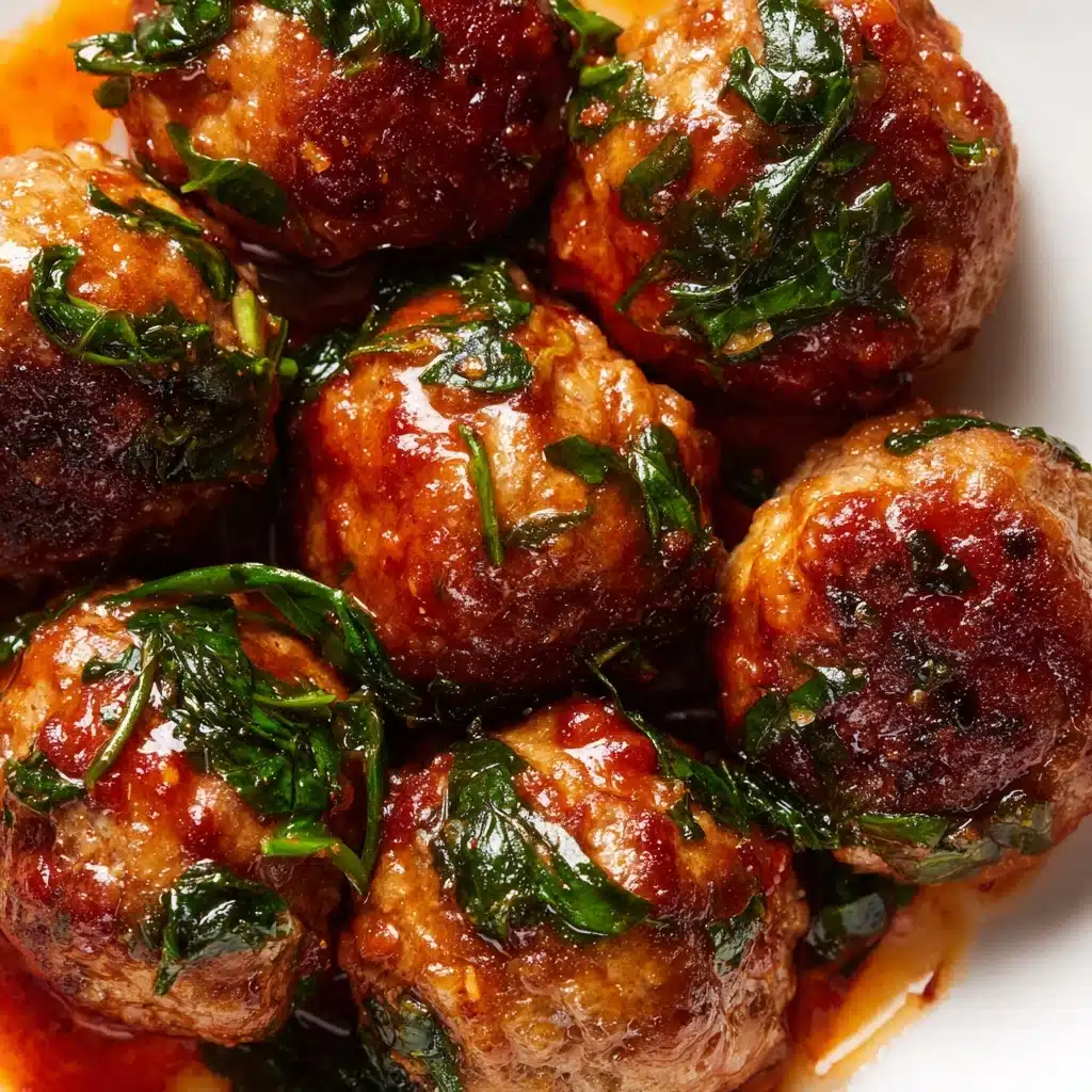 Baked Chicken Ricotta Meatballs with Spinach Recipe - Recipe Image