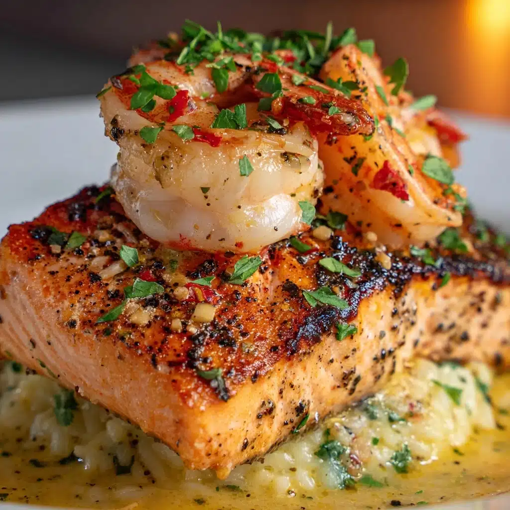 Crab & Shrimp Stuffed Salmon Elegant Seafood Meal Recipe - Recipe Image