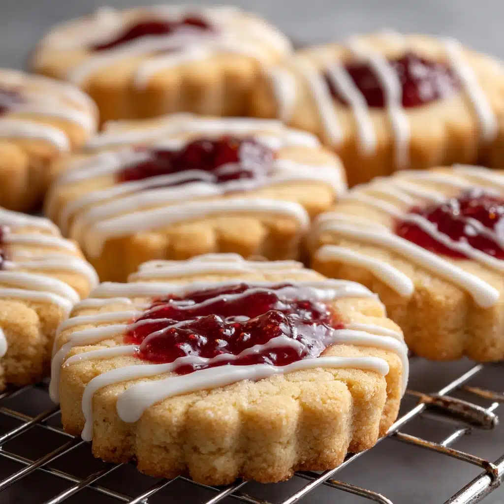 Raspberry Almond Shortbread Cookies Recipe - Recipe Image