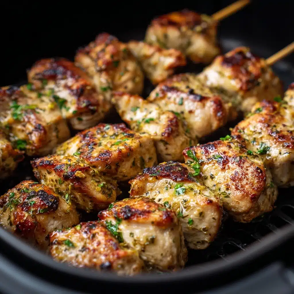 Air Fryer Garlic Parmesan Chicken Skewers Recipe - Recipe Image
